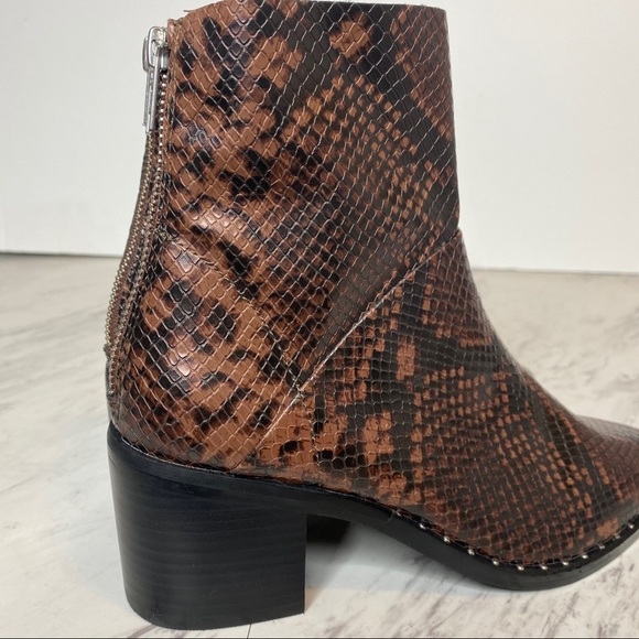 New! Treasure and Bond Farrah Studded Snakeskin Faux Leather Bootie 5 1/2 - Picture 13 of 16